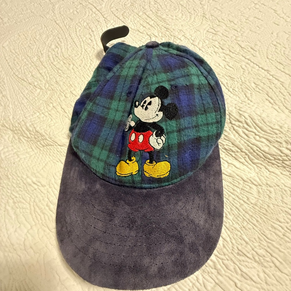 💥 2 for $50! 💥FLASH SALE! 
Vintage Disney Blue and Green Plaid Mickey Mouse Cap